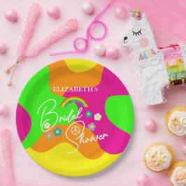 Funky Retro Bridal Shower Pappteller