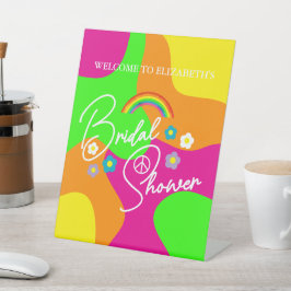 Funky Retro Bridal Shower Sockelschild