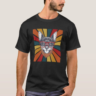 Funky Retro Chihuahua mit Sonnenbrille farbenfroh  T-Shirt