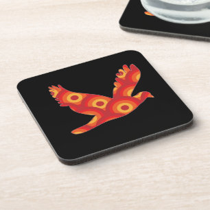 Funky Retro Circles Eagle Untersetzer