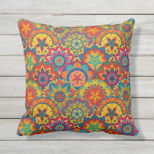 Funky Retro Colorful Mandala Pattern
