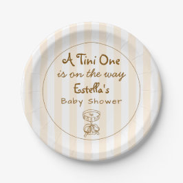 Funky Retro Doodle Espresso Martini Babydusche Pappteller