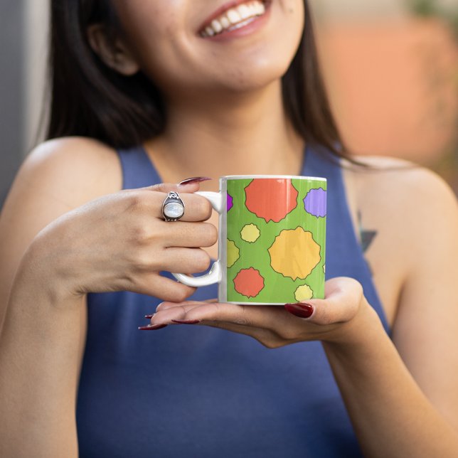 Funky Retro-Farbkreise KaffeeTasse Jumbo-Tasse (Von Creator hochgeladen)