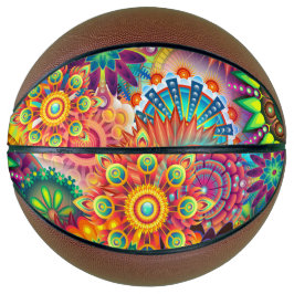 Funky Retro Muster Abstrakt Bohemisch Basketball