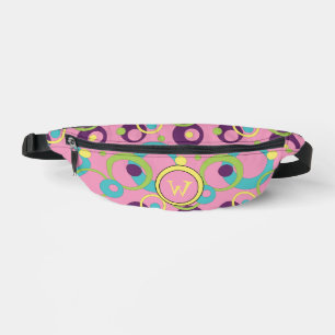 Funky rosa Kreise Bauchtasche