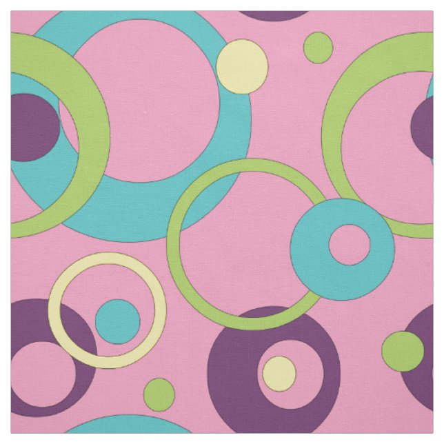 Funky Rosa Kreise Stoff (Muster)
