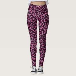 Funky rosa Leopard-Druck-Leggings Leggings