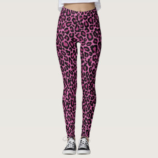 Funky rosa Leopard-Druck-Leggings Leggings