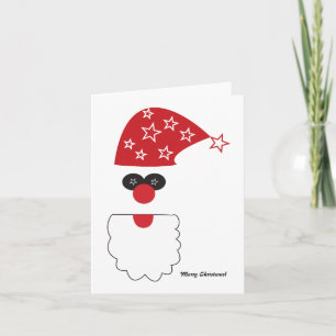 Funky Santa Holiday Card Feiertagskarte