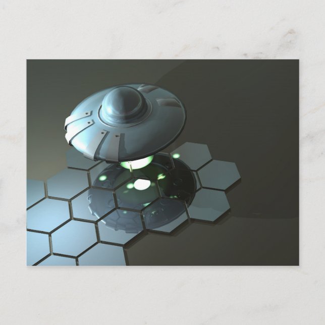 Funky Saucer 2 Postcard Postkarte (Vorderseite)