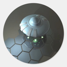 Funky Saucer 3 Sticker