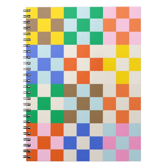 Funky Schachbrett Notizblock (Vorderseite)