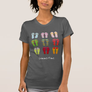 Funky Schuhe bunt Summer flip Flops T-Shirt