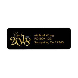 Funky Schwarz-und Goldklasse von Abschluss 2018