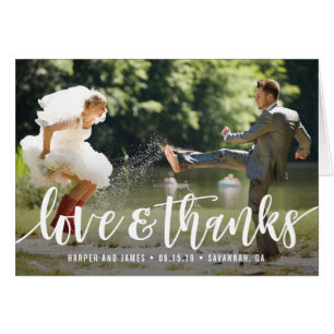 Funky Script Wedding Danke You Card