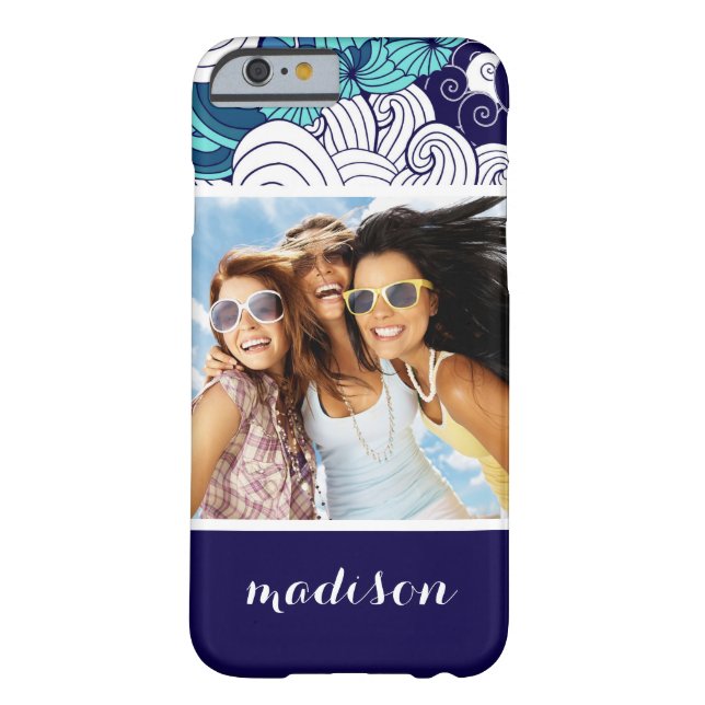 Funky Seashell Pattern | Ihr Foto und Name Case-Mate iPhone Hülle (Rückseite)