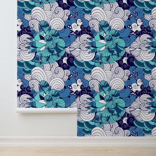 Funky Seashell Pattern Tapete