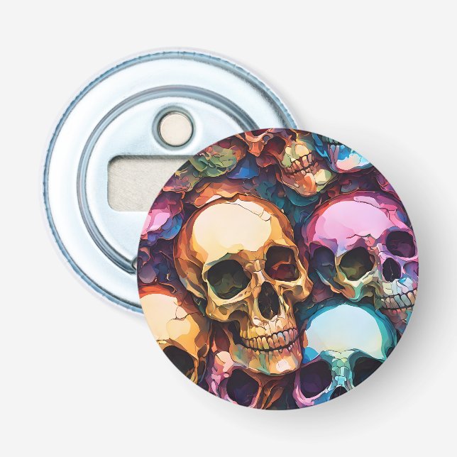 Funky Skulls Flaschenöffner (Vorderseite)