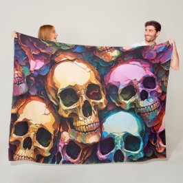 Funky Skulls Fleecedecke
