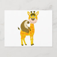 Funky Sloth Riding a Giraffe Cartoon