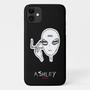 Funky Smoking Alien W/Red Nails Personalisiert Case-Mate iPhone Hülle