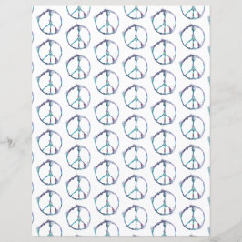 Funky Smufied Peace Signs Muster Scrapbook Paper