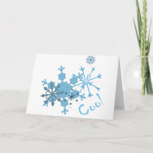 Funky Snowflakes Feiertagskarte