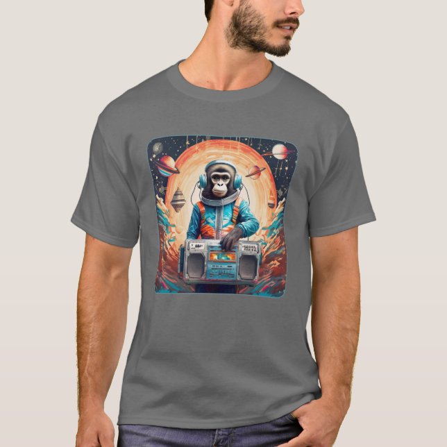 Funky Space Monkey T-Shirt (Vorderseite)