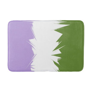 Funky Spiky ZigZag Abstrakte Genderqueer-Stolz-Fla Badematte