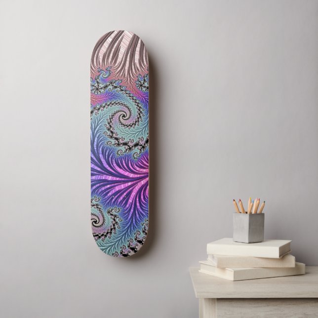 Funky Spiral Fraktal Skateboard (Wandkunst)
