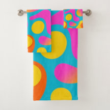 Funky Splash – Boogie Abstract Retro Handtuch