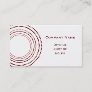 Funky Square Dots Business Card, Burgund Visitenkarte