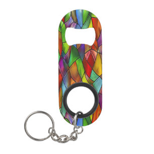 Funky Stached Glass Charm Mini Flaschenöffner