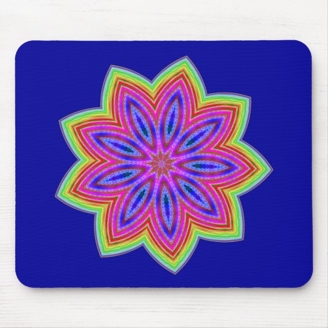 Funky Star Blume Mousepad (Vorne)
