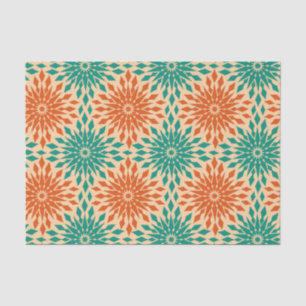Funky Starburt aquamariner u. orange Entwurf Seidenpapier