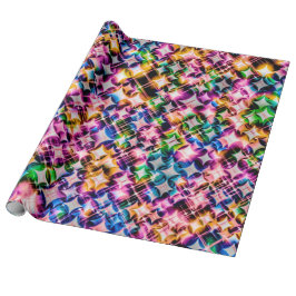 Funky Stars, bunt Geschenkpapier