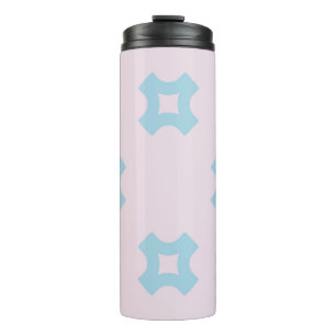 Funky stil geometrisches nahtloses Muster mit Kreu Thermosbecher