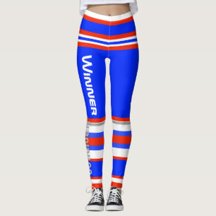 Funky Streifen Linien Winner Power Leggings