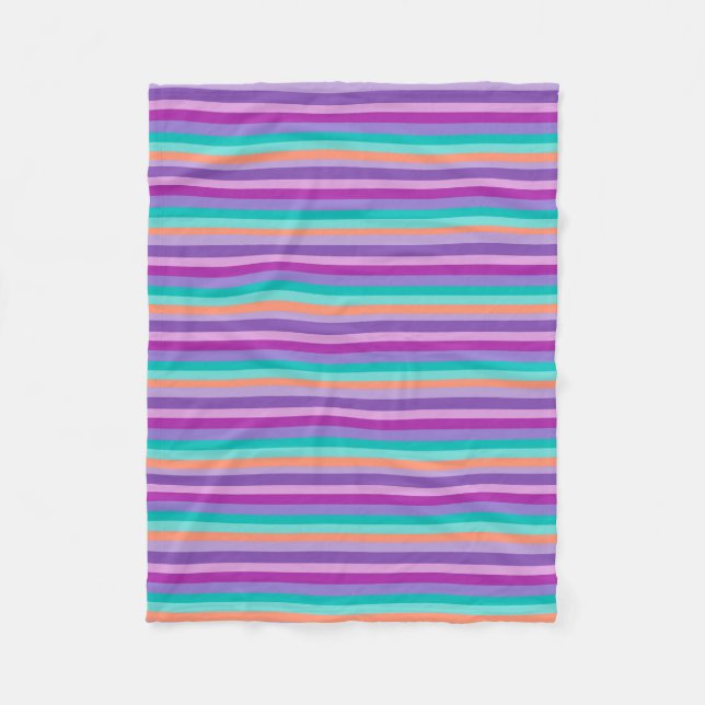 Funky Stripes Lila Mod Blankets Fleecedecke (Vorderseite)