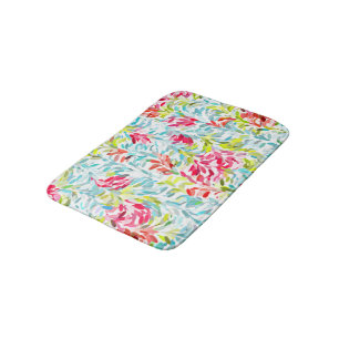 Funky Summer Colors Paint Spritzer Art Pattern Badematte