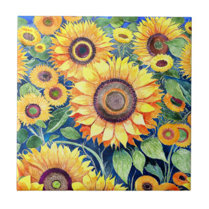 Funky Sunflowers Tile Fliese