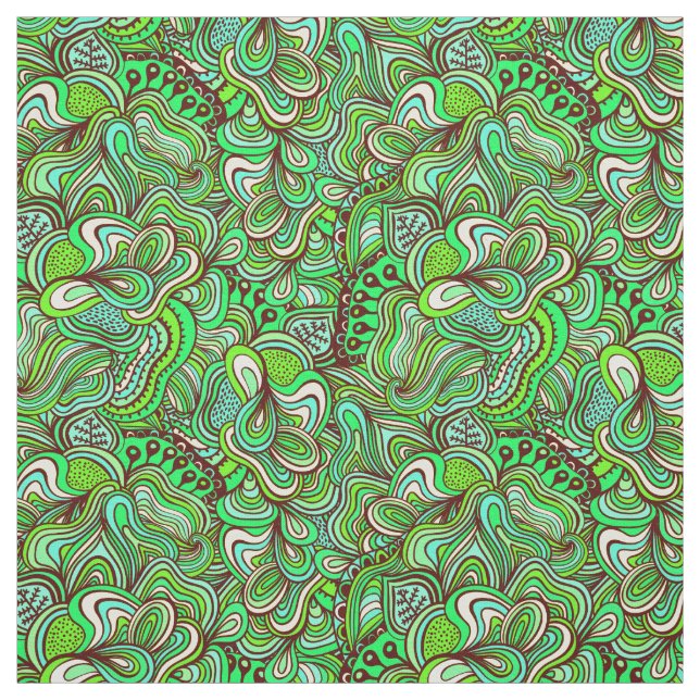 Funky Swirled Abstrakt Green Stoff (Muster)