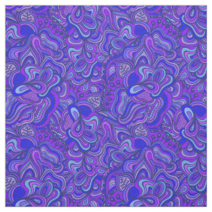 Funky Swirled Abstrakt Lila Stoff