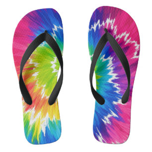 Funky Tie Dye Schlappen Flip Flops
