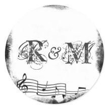 Funky Torn Paper Music Siegels