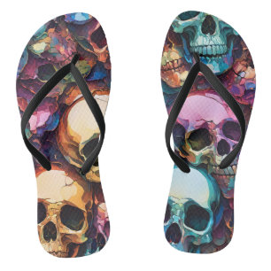 Funky Totenköpfe Flip Flops