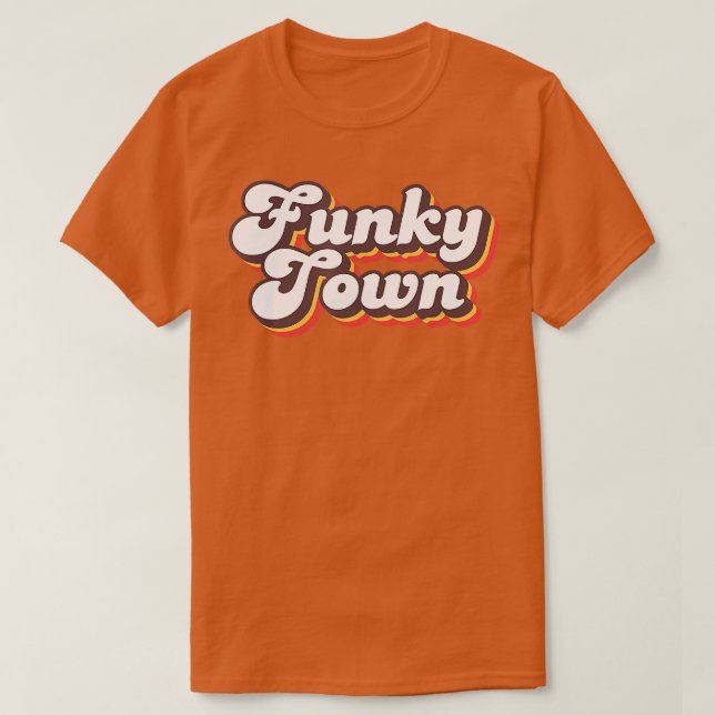 Funky Town Roller Disco Outfit Retro 70er Kostüm F T-Shirt (Design vorne)