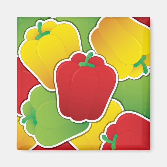 Funky Traffic light peppers Magnet (Vorne)