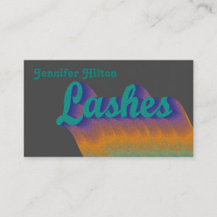 Funky trendy Retro farbenfrohe Lashes Logo Visitenkarte