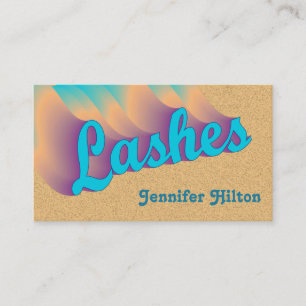 Funky trendy Retro farbenfrohe Lashes Logo Visitenkarte